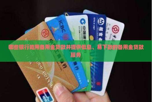 哪些银行能用备用金贷款并提供低息、易下款的备用金贷款服务
