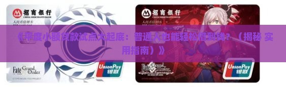 平度小额贷款试点