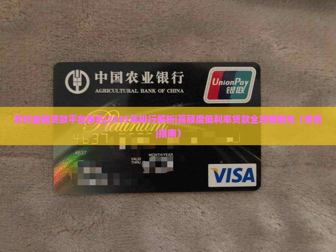 农村金融贷款平台排名