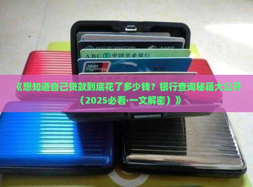 怎么去银行查贷款明细