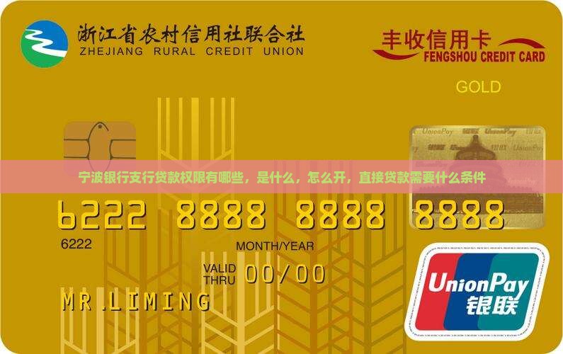 宁波银行支行贷款权限 宁波银行支行贷款权限
