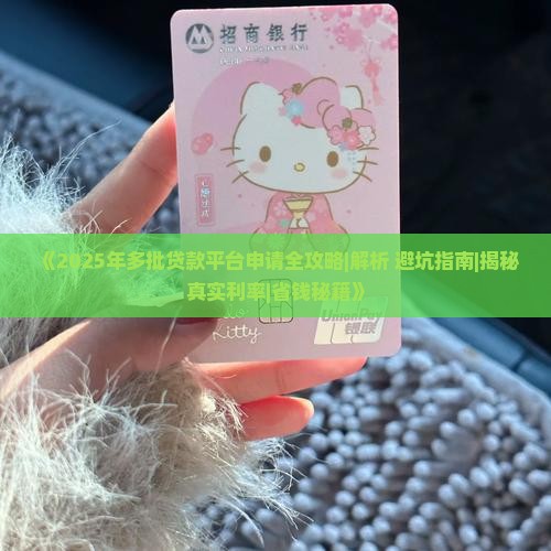 如何申请多批贷款平台呢