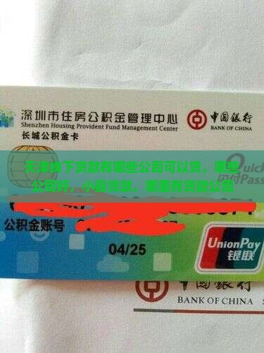 天津线下贷款有哪些公司