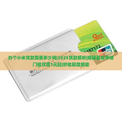办个小米贷款需要多少钱