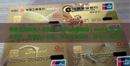 哪些贷款被纳入征信的