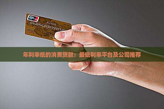年利率低的消费贷款：最低利率平台及公司推荐