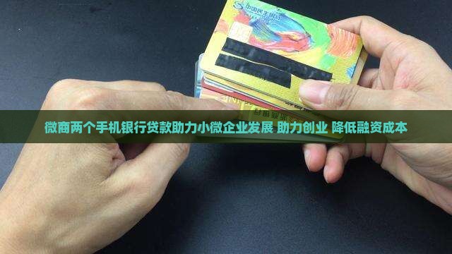 微商两个手机银行贷款助力小微企业发展 助力创业 降低融资成本