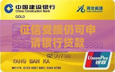 征信受损仍可申请银行贷款