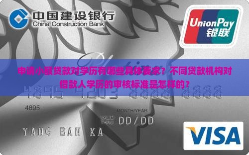 申请小额贷款对学历有哪些具体要求？不同贷款机构对借款人学历的审核标准是怎样的？