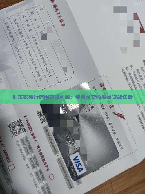 山东农商行信用贷款利率：最高可贷额度及贷款详情