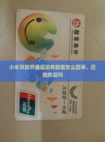 小米贷款开通后没有额度怎么回事，还能恢复吗