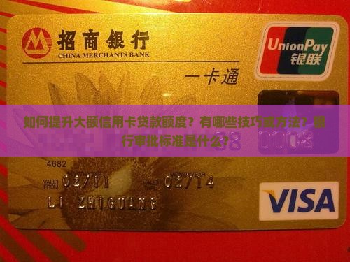 如何提升大额信用卡贷款额度？有哪些技巧或方法？银行审批标准是什么？