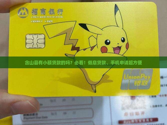 含山县有小额贷款的吗？必看！低息贷款、手机申请超方便