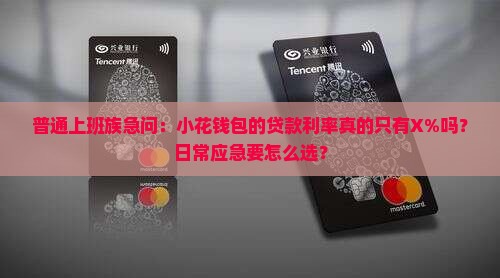 普通上班族急问：小花钱包的贷款利率真的只有X%吗？日常应急要怎么选？