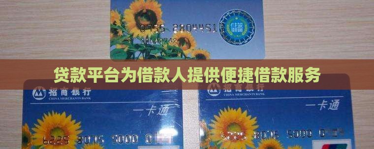 贷款平台为借款人提供便捷借款服务