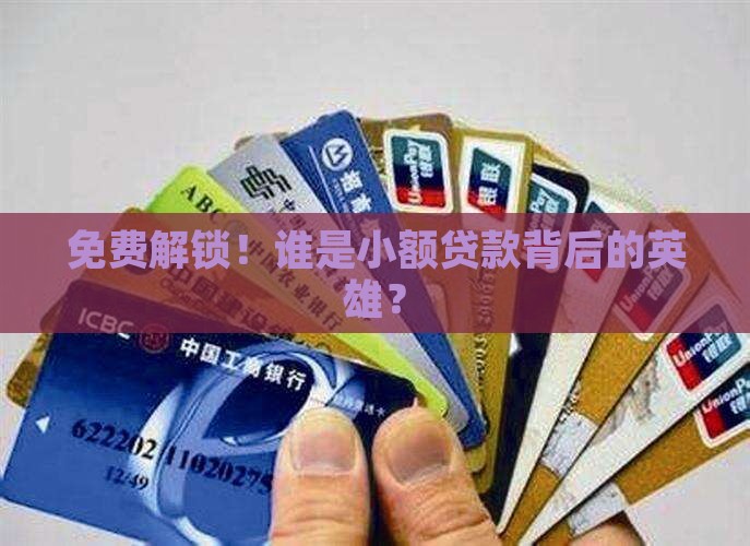 免费解锁！谁是小额贷款背后的英雄？