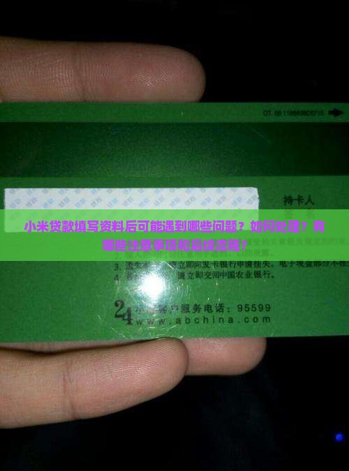 小米贷款填写资料后可能遇到哪些问题？如何处理？有哪些注意事项和后续流程？