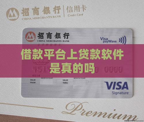借款平台上贷款软件是真的吗