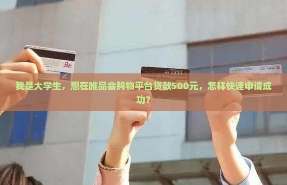 我是大学生，想在唯品会购物平台贷款500元，怎样快速申请成功？