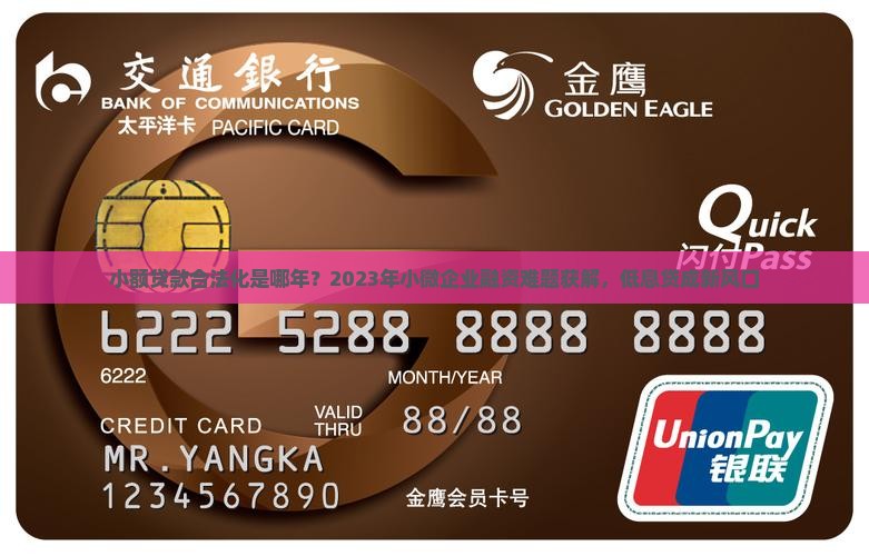 小额贷款合法化是哪年？2023年小微企业融资难题获解，低息贷成新风口