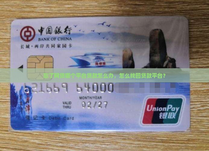 忘了网贷哪个平台贷款怎么办，怎么找回贷款平台？