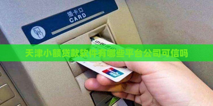 天津小额贷款软件有哪些平台公司可信吗
