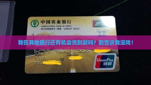 我在其他银行还有机会贷到款吗？别告诉我没戏！