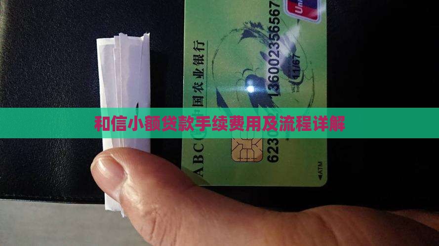 和信小额贷款手续费用及流程详解