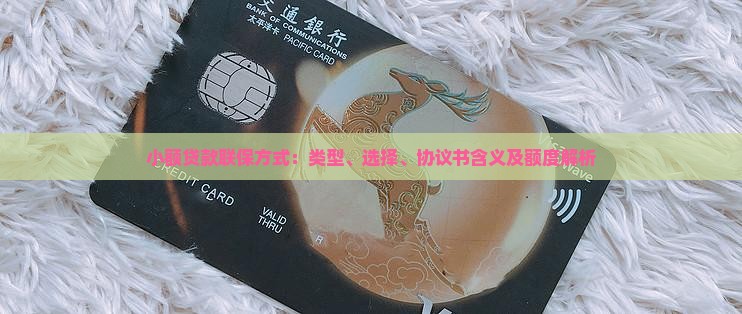 小额贷款联保方式：类型、选择、协议书含义及额度解析