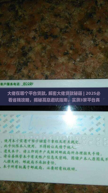 大佬在哪个平台贷款