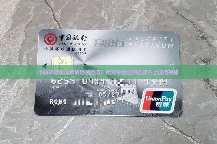 小额贷款可以申请延后还款吗