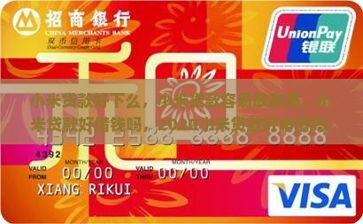 小米贷款好下么