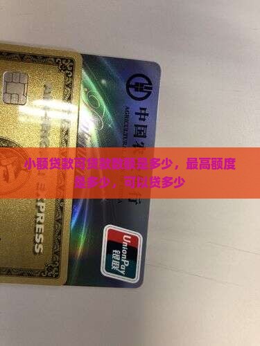 小额贷款可贷款数额