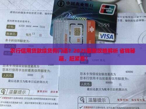 农行信用贷款可以续贷嘛