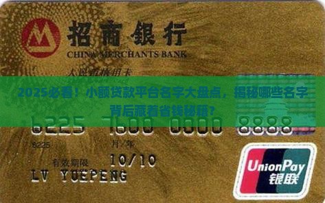 小额贷款平台名字有哪些