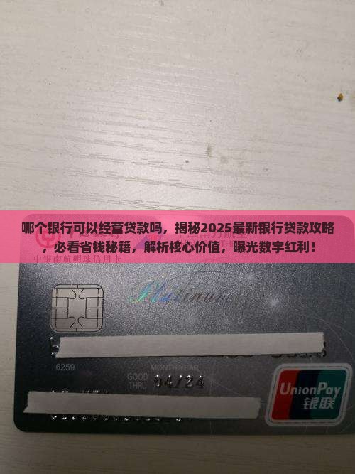 哪个银行可以经营贷款吗
