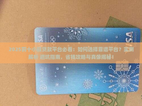 前十小额贷款平台