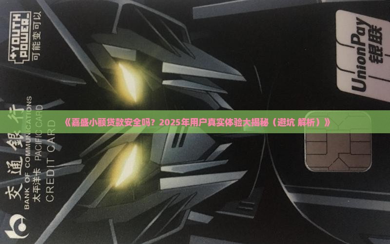 嘉盛小额贷款怎么样啊安全吗