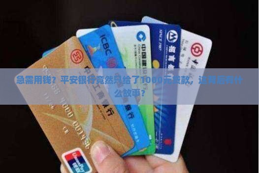 急需用钱？平安银行竟然只给了1000元贷款，这背后有什么故事？