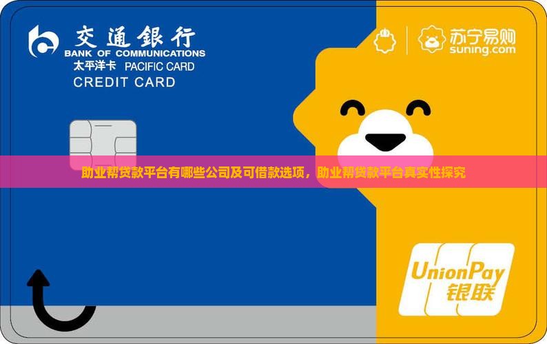 助业帮贷款平台有哪些公司及可借款选项，助业帮贷款平台真实性探究