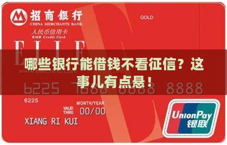 哪些银行能借钱不看征信？这事儿有点悬！