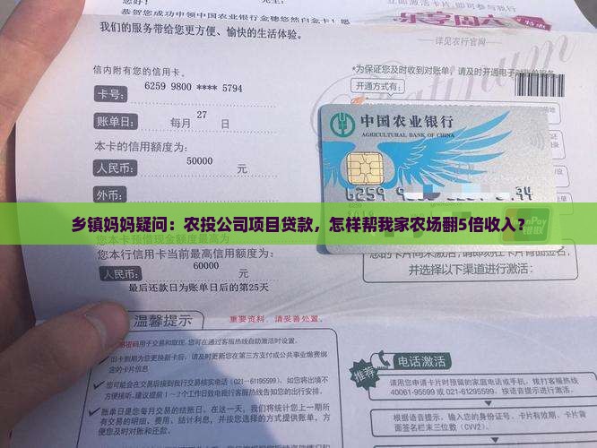 乡镇妈妈疑问：农投公司项目贷款，怎样帮我家农场翻5倍收入？