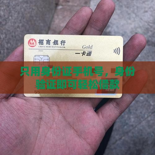 只用身份证手机号，身份验证即可轻松借款