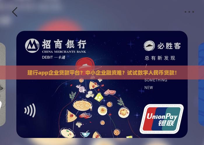 建行app企业贷款平台？中小企业融资难？试试数字人民币贷款！