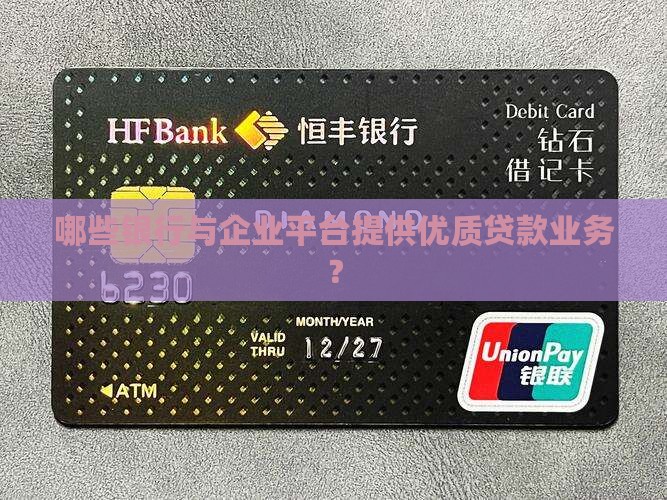 哪些银行与企业平台提供优质贷款业务？