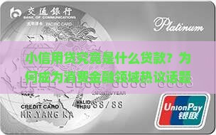 小信用贷究竟是什么贷款？为何成为消费金融领域热议话题？