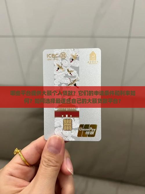 哪些平台提供大额个人贷款？它们的申请条件和利率如何？如何选择最适合自己的大额贷款平台？