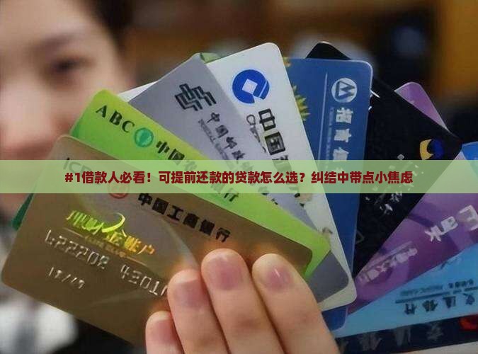 #1借款人必看！可提前还款的贷款怎么选？纠结中带点小焦虑