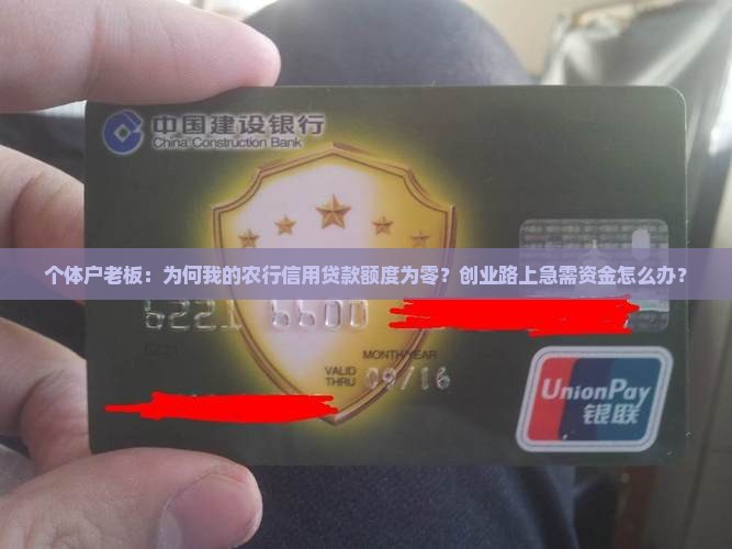 个体户老板：为何我的农行信用贷款额度为零？创业路上急需资金怎么办？