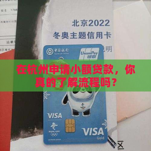 在杭州申请小额贷款，你真的了解流程吗？